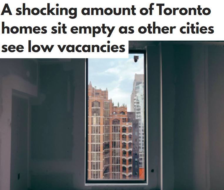 多伦多有多少房屋空置？真实数据惊人