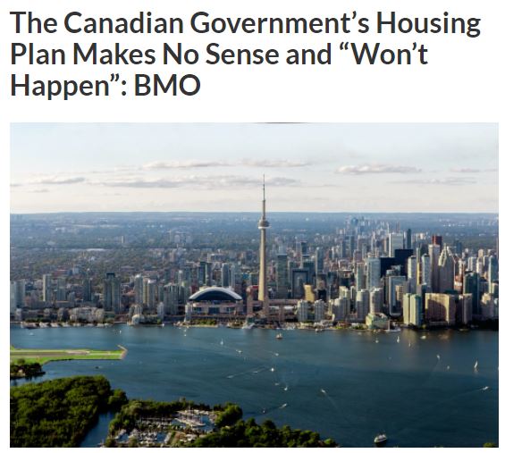 BMO评价加拿大住房计划：空谈！毫无意义，且不会实现