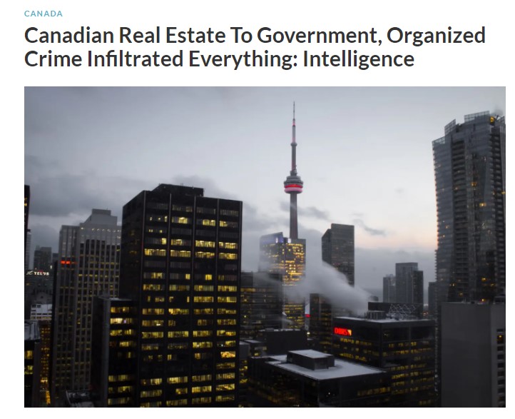 加拿大情报局：犯罪集团已渗透到从房地产到政府的所有领域