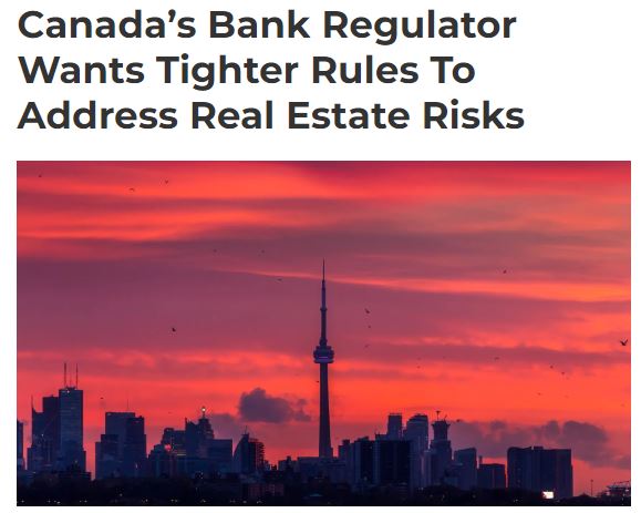 加拿大银行监管局计划收紧政策，最快今年4月，贷款将越来越难