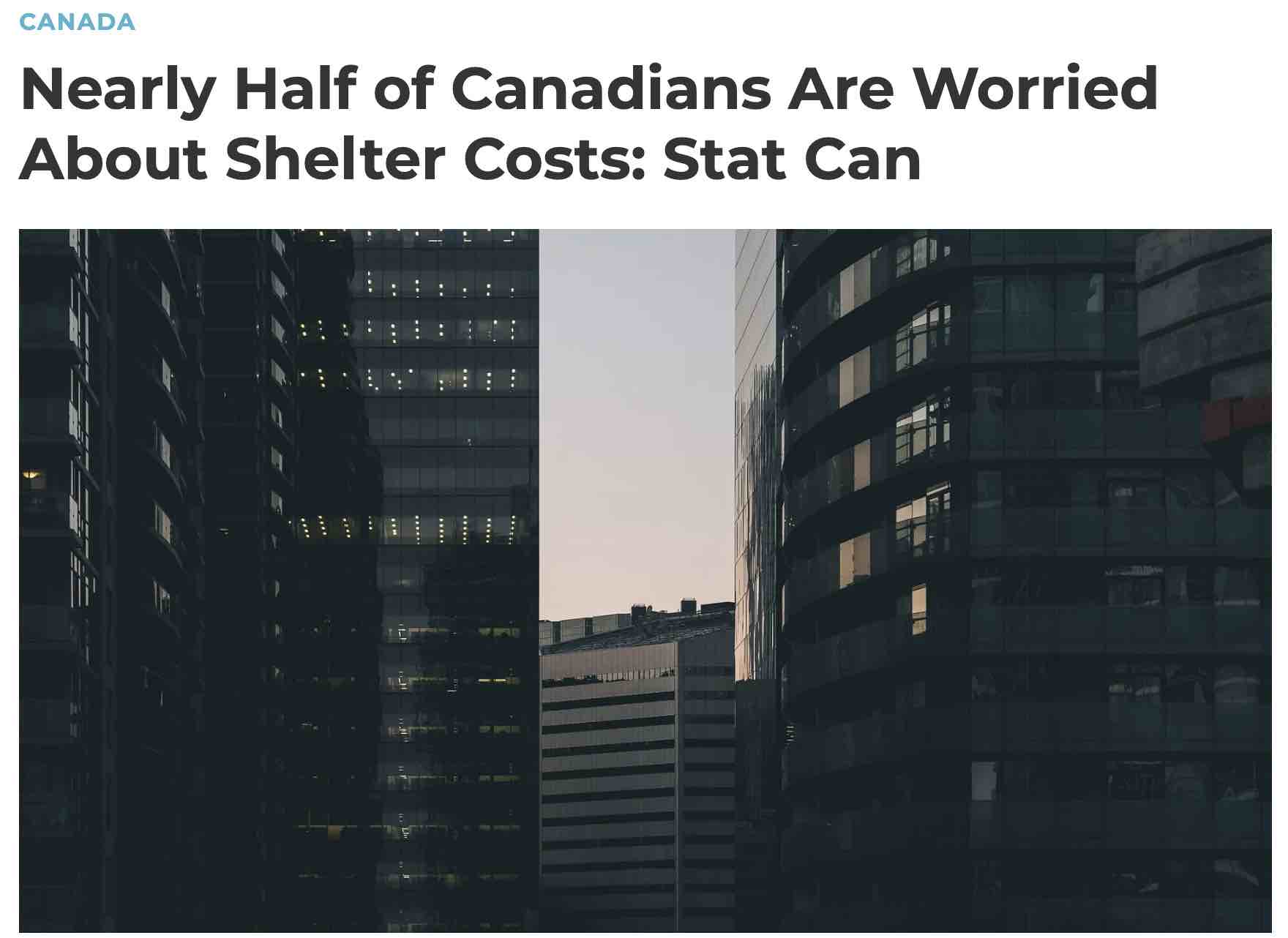 统计局生活成本调查：近一半加拿大人快撑不住，快付不起房贷房租了！