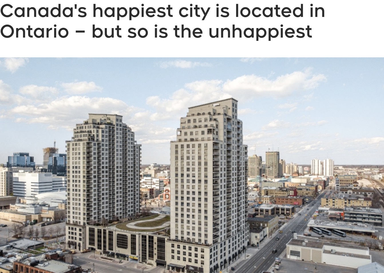 安省分化明显：加拿大最幸福和最不幸福的城市均在此