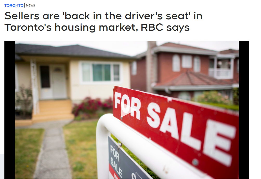 RBC:多伦多房屋卖家重夺主导权