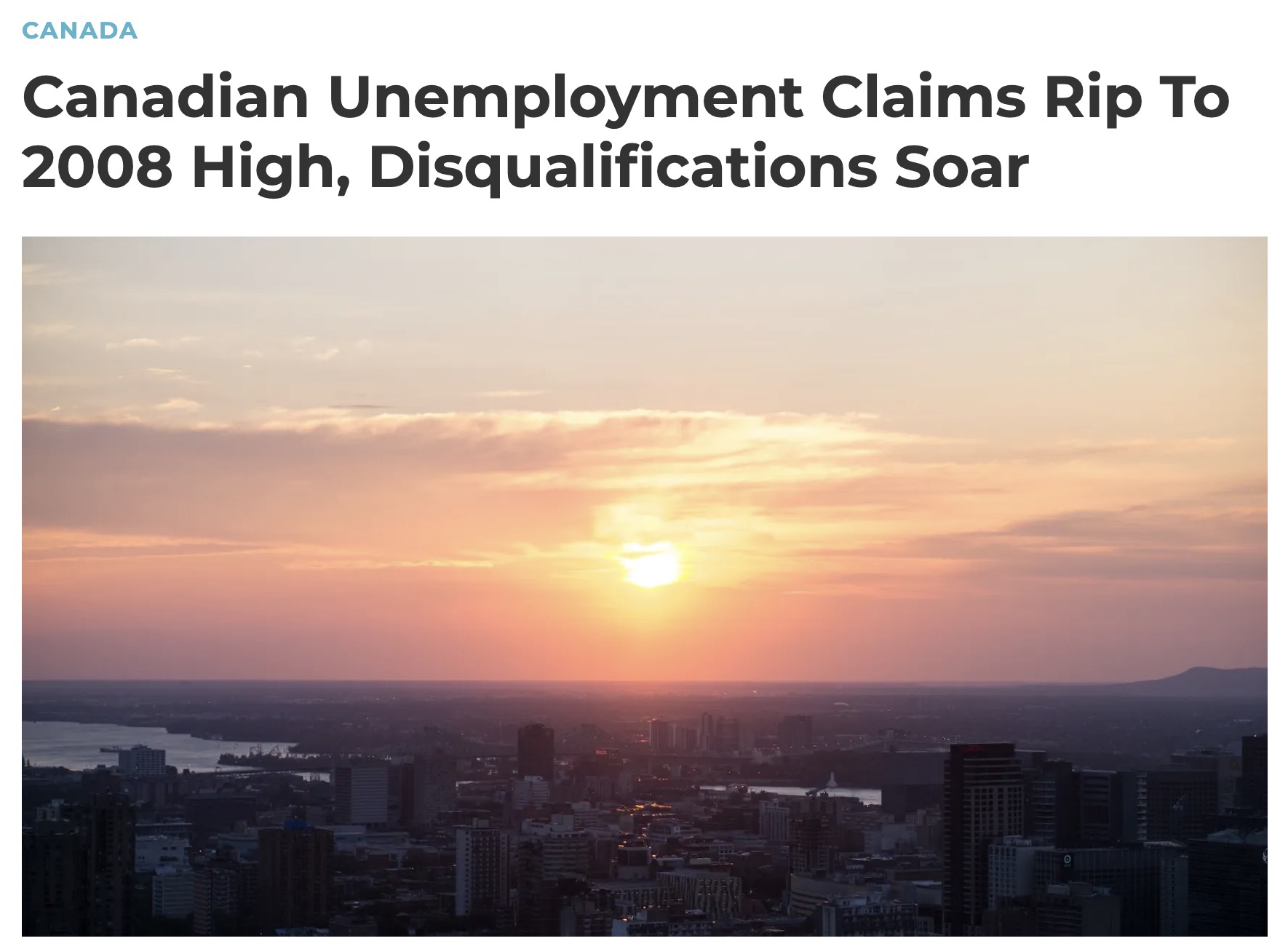加拿大失业保险申请再创新高，7月人数高达40.4万！