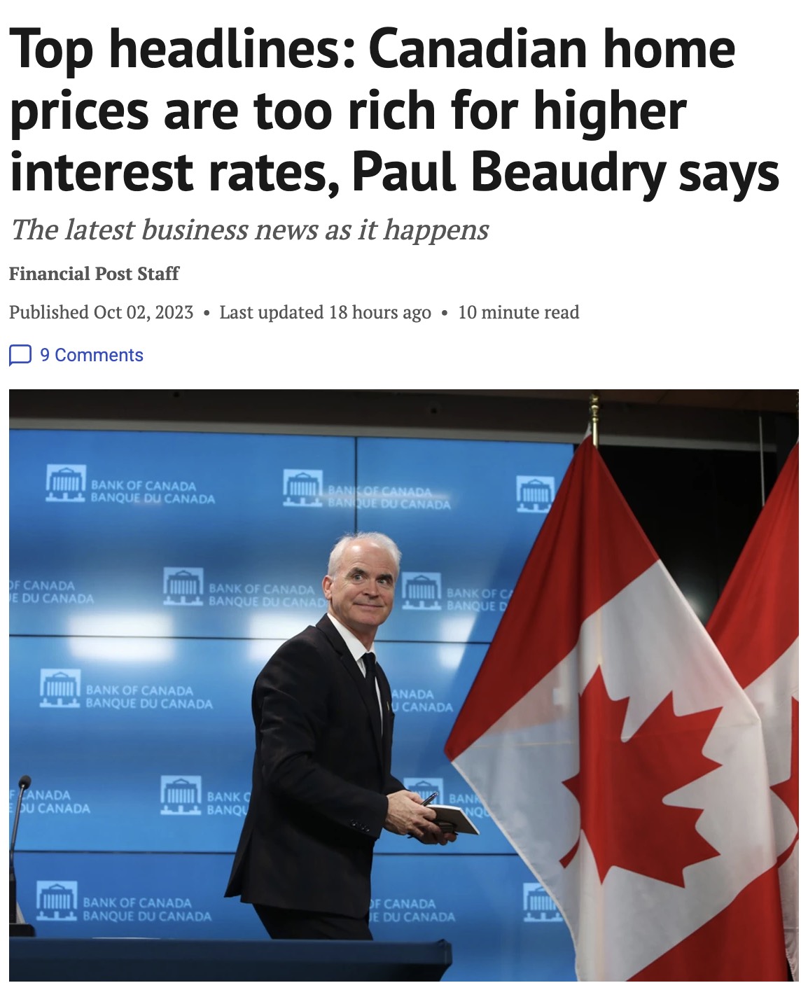 加央行前副行长：加拿大房价过高，恐无法再承担更多加息！
