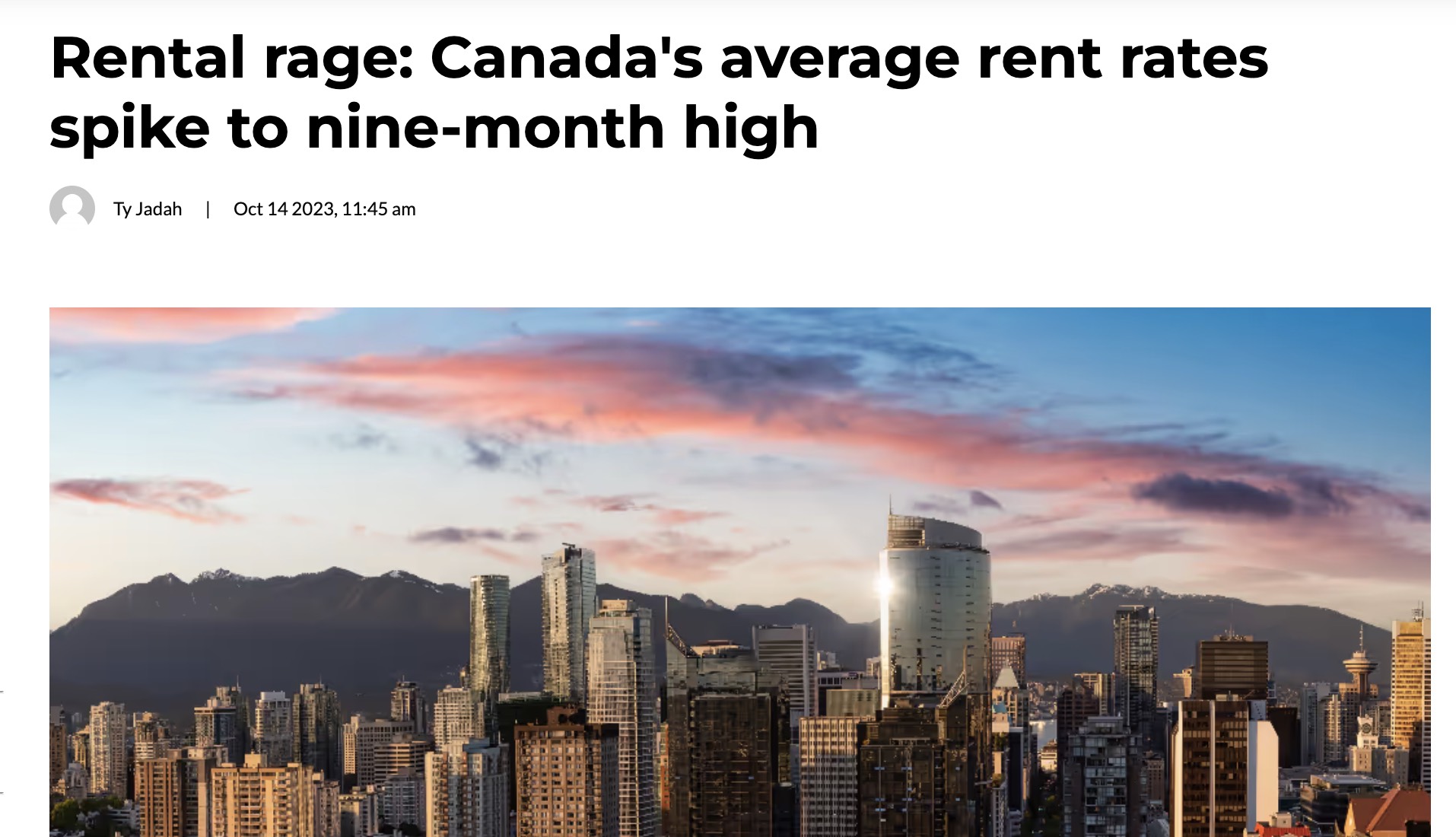 加拿大房租价格再创新高，9月租金同比上涨11.1%