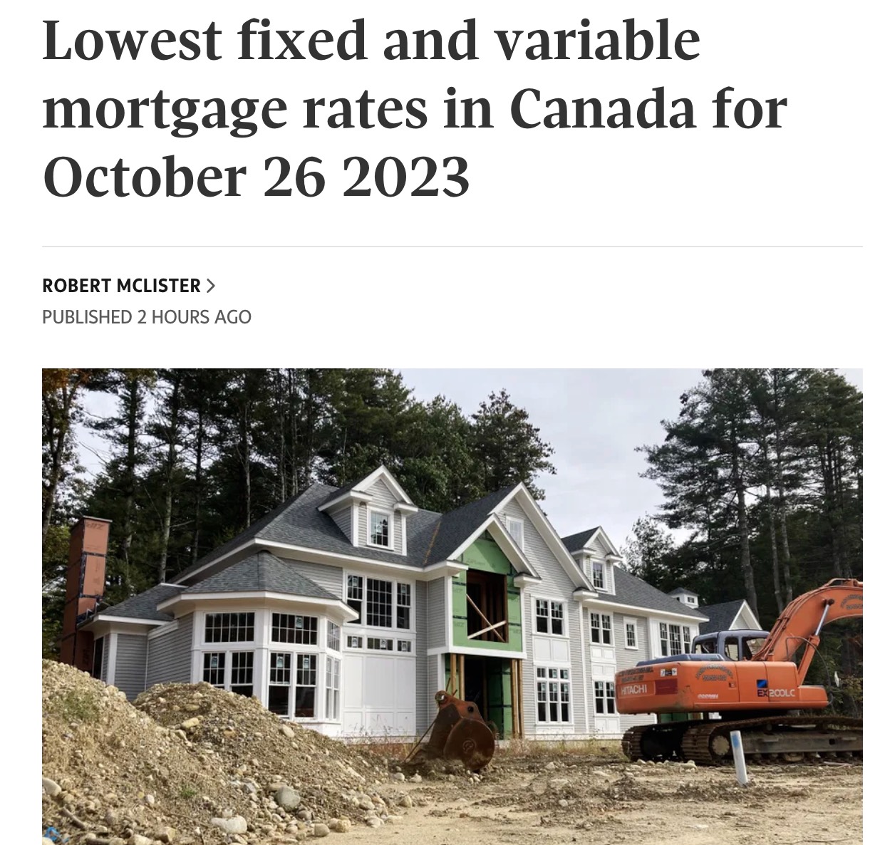 10月27日加拿大最低贷款利率汇总