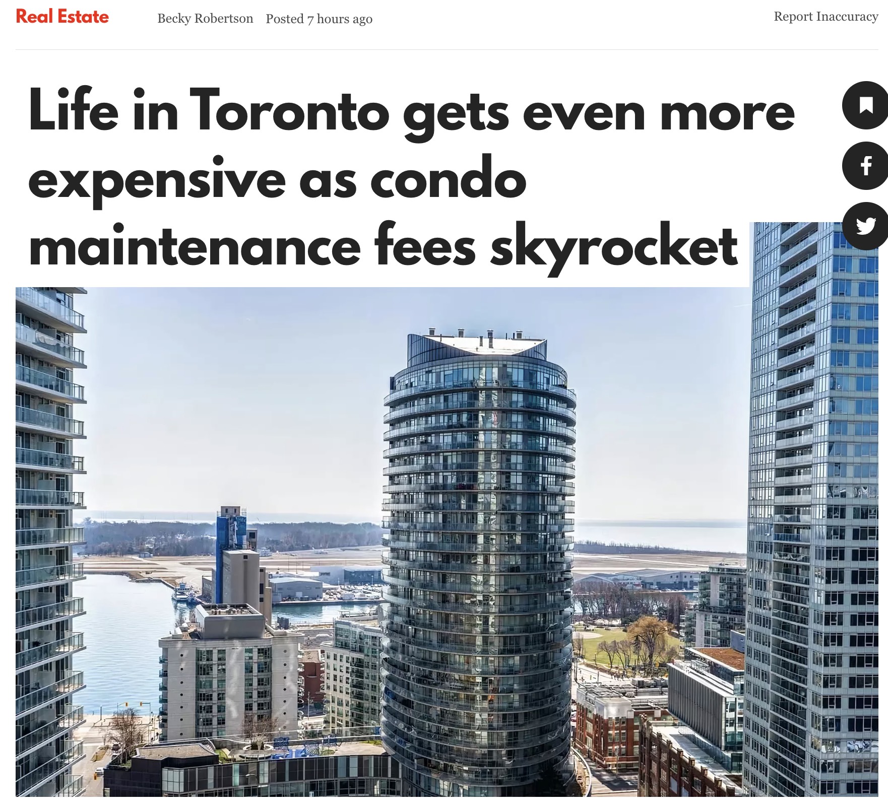 多伦多公寓管理费上涨，房主每月总支出可高达$5000元！