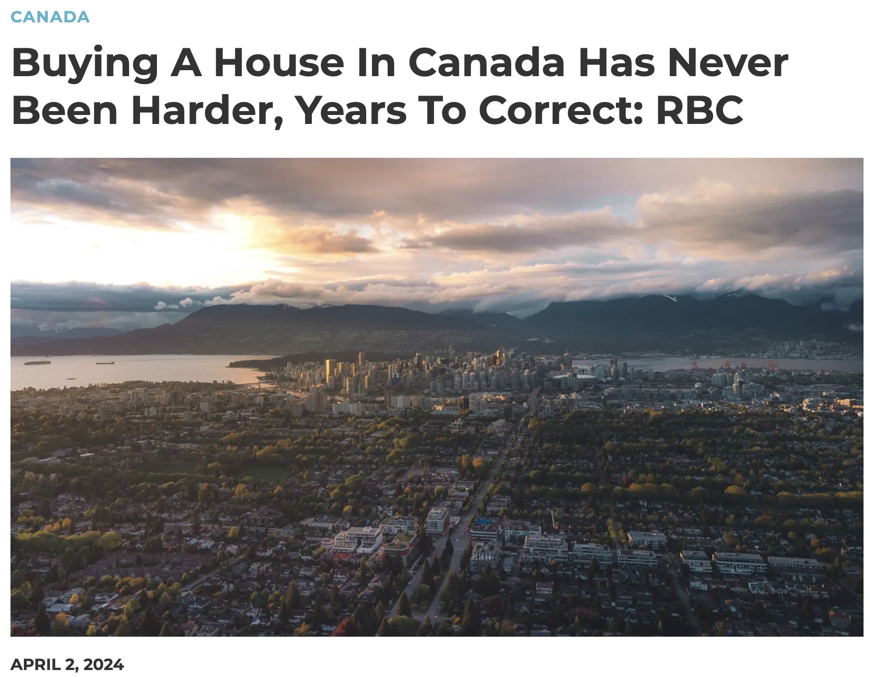 加拿大买房难！RBC警告：住房负担能力从未如此低下