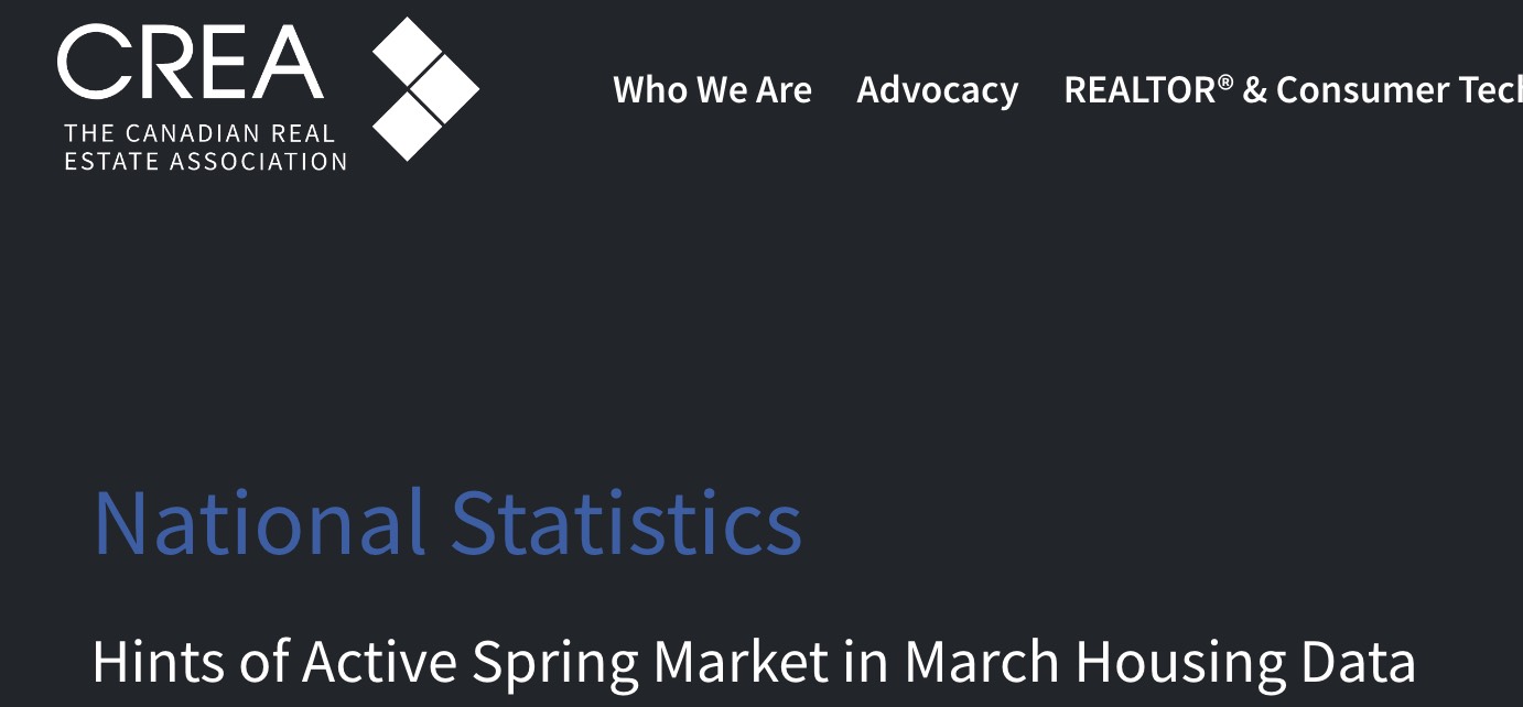 CREA：加拿大春季市场开端低迷，3月房屋销量持平、价格下跌