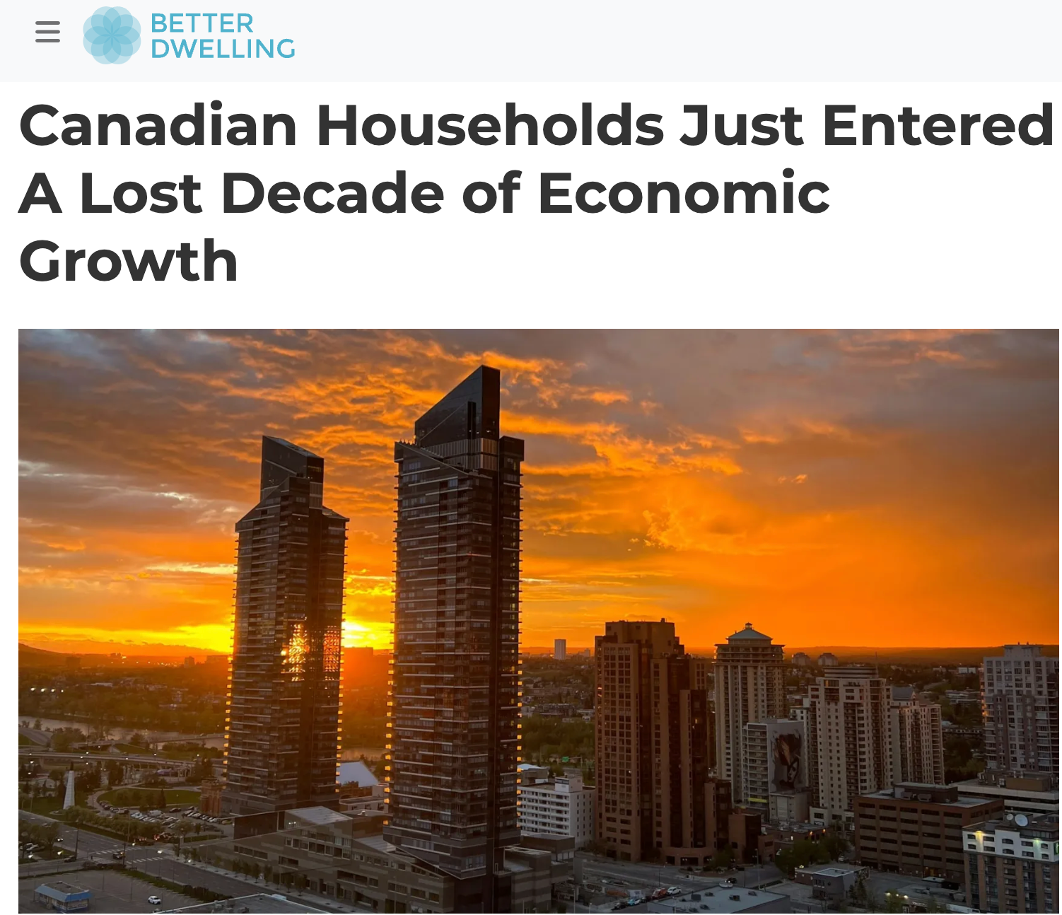加拿大经济由繁转衰，人均实际GDP回到2014年水平